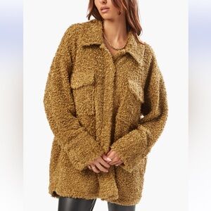 We Wore What faux teddy fur Shacket